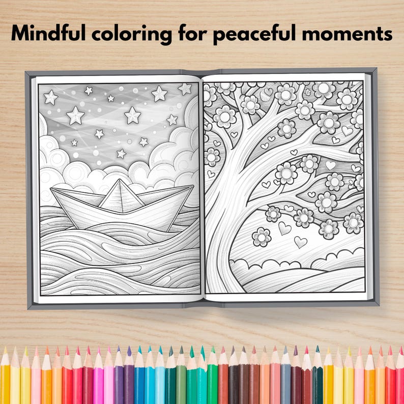 Mental Health Coloring Pages Bundle (PLR) – Mindfulness, Stress Relief, CBT & DBT Printable PDF