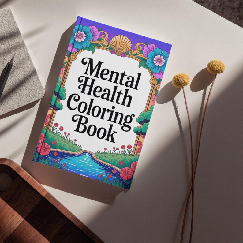 Mental Health Coloring Pages Bundle (PLR) – Mindfulness, Stress Relief, CBT & DBT Printable PDF